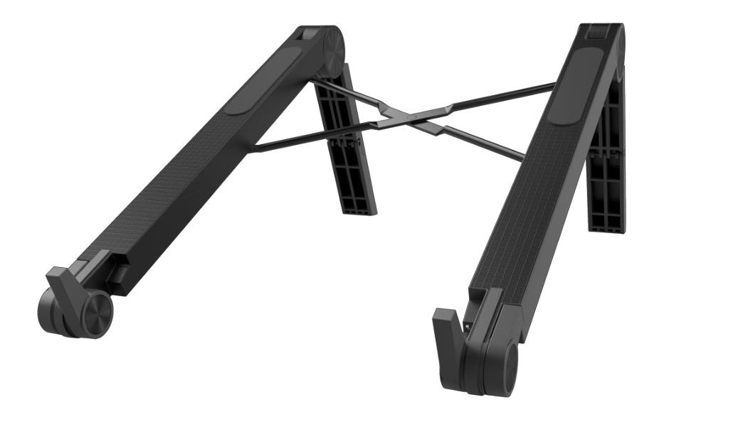 Portronics My Buddy Lite Plus POR-1118 Adjustable Height with Air-Ventilation Ergonomic Design Laptop Stand for Table Bed(Black)